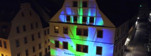 Fassadenprojektion am Canalettohaus