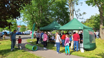 WGP-Bastelstraße beim Kinderfest in Copitz