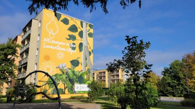 Wandbild "Willkommen in den Sonnensteiner Höfen"