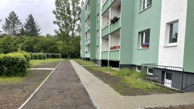 neue Feuerwehrzufahrt im Quartier am Wäldchen